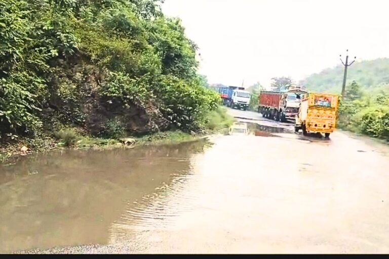 बटिया घाटी के खतरनाक मोड़ पर बने गड्ढे दे रहे हादसों को न्योता, बारिश में बढ़ा खतरा