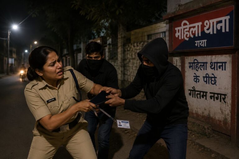 गया जी के हाई सिक्योरिटी जोन में महिला दारोगा से लूटकांड, मोबाइल और पुलिस आईकार्ड लेकर भागे बदमाश