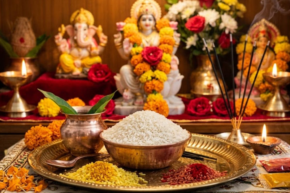 पूजा में भगवान को अक्षत क्यों चढ़ाए जाते हैं? जानें धार्मिक महत्व और मान्यताएं 1 Akshat