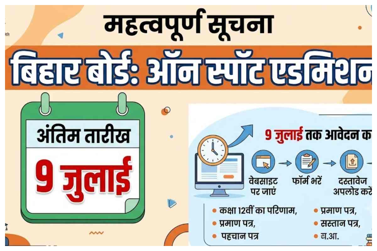 Bihar Board Inter Admission 2026 11Th Spot Admission Last Date Extended Till 9 July 1