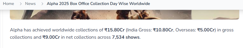 वर्ल्डवाइड चला ‘अल्फा’ का जादू या हुई फुस्स? भारत में तोड़े 25 फिल्मों के ओपनिंग डे रिकॉर्ड 1 Image 188