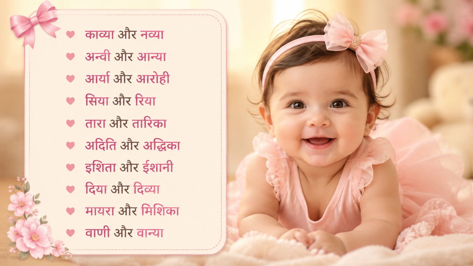 जुड़वा बेटियों के लिए नाम , PC - AI