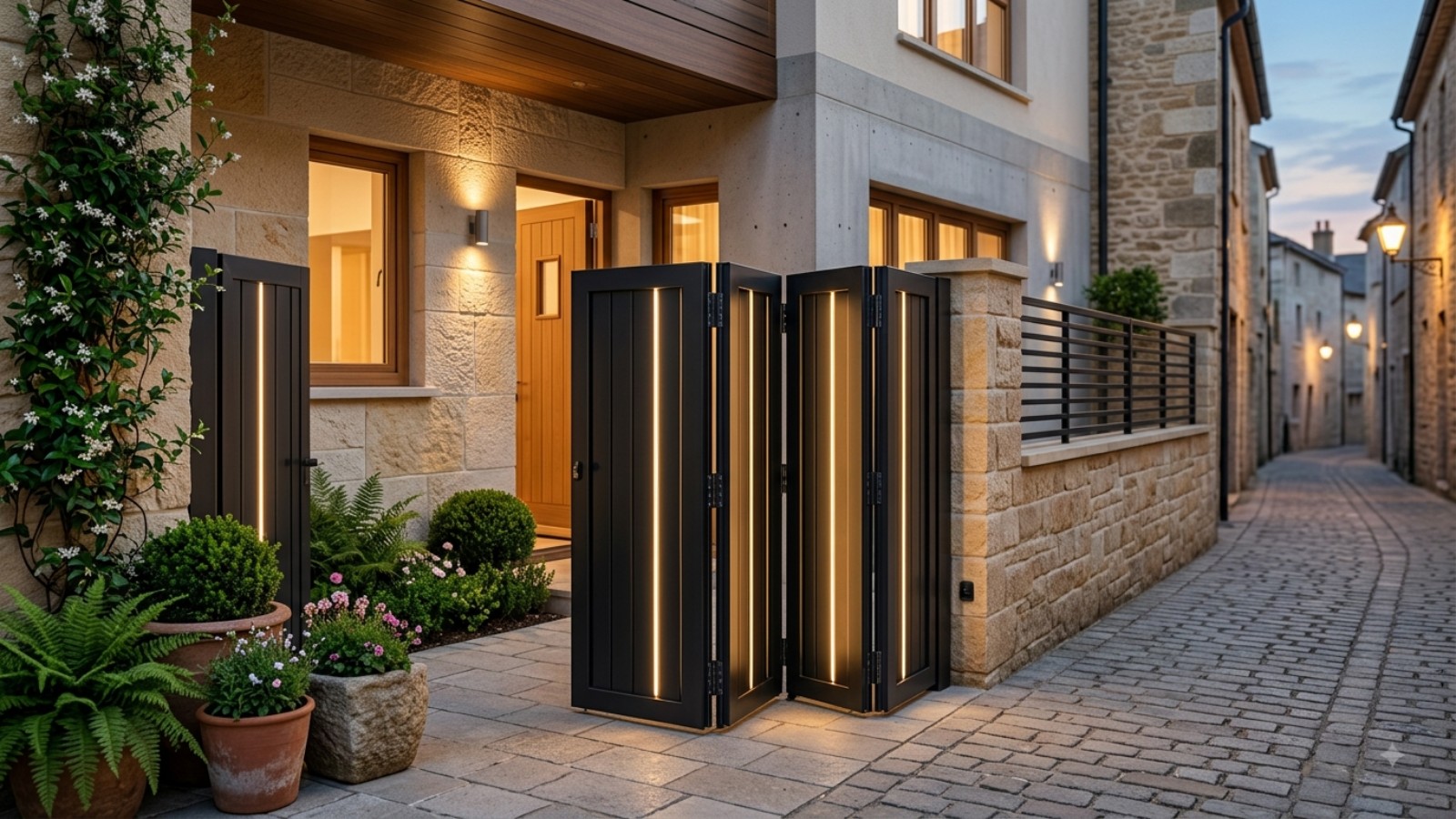 bi-folding main gate