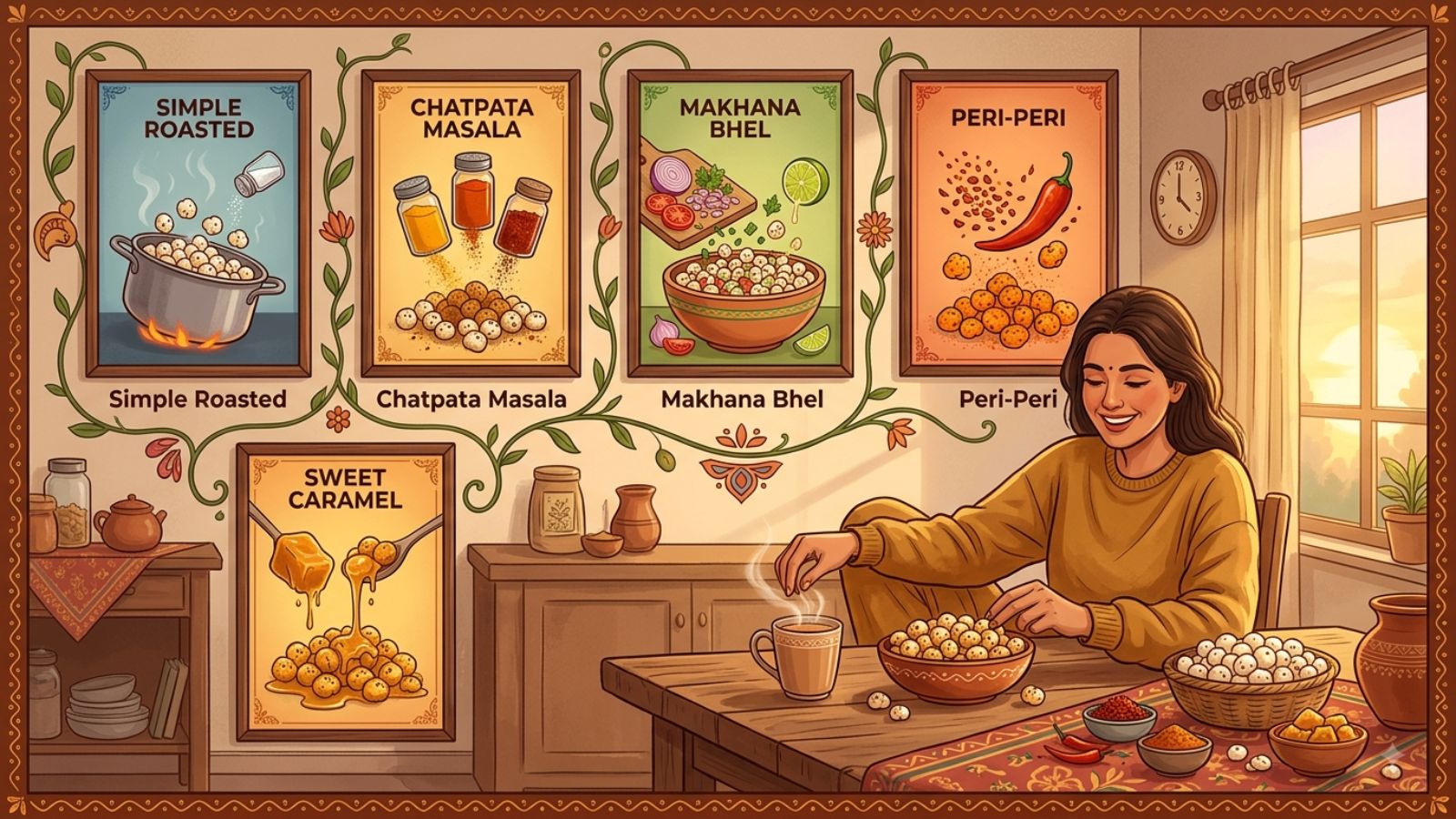 sweet to salty makhana snacks