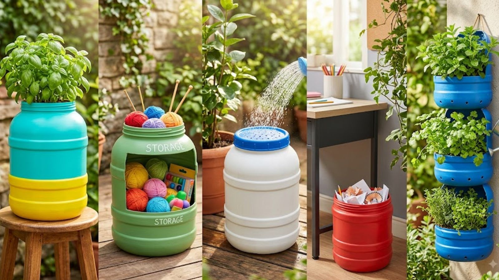 Old Water Cans Reuse Ideas, PC - AI