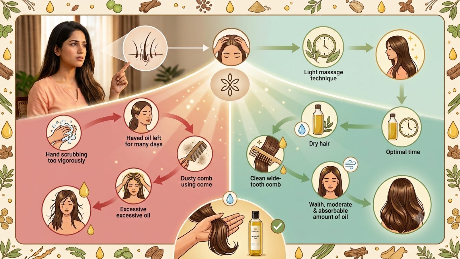 common hair oiling mistakes