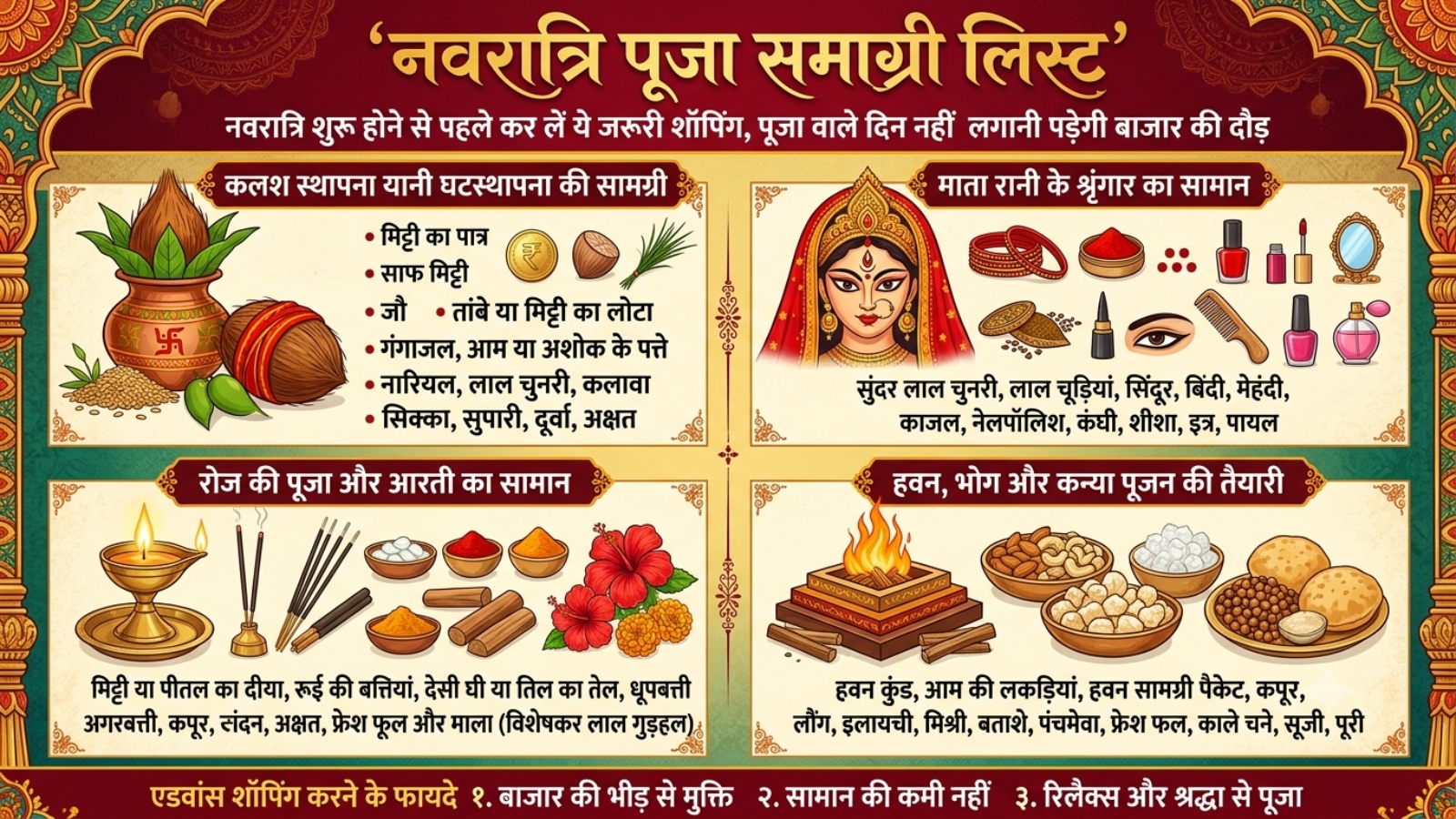 navratri puja items
