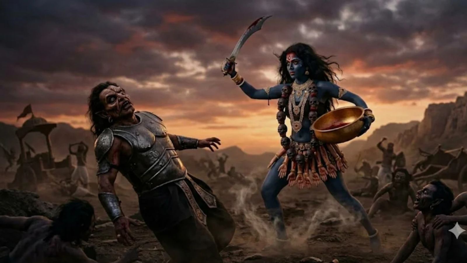 रक्तबीज के खून की हर बूंद से पैदा होता था नया असुर, मां काली ने ऐसे किया अंत