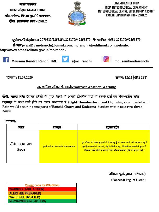 Weather Forecast LIVE Updates Today : झारखंड में बरस रहे बादल, हो रही मेघ-गर्जन, UP से दिल्ली तक बढ़ेगी गर्मी, बिहार, मुंबई में भी वर्षा के आसार, जानें अन्य राज्यों का हाल