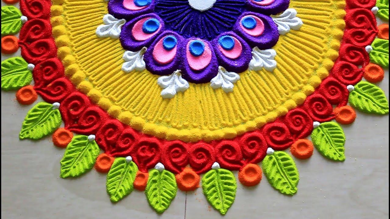 Diwali Rangoli Designs 2020 Images: लक्ष्मी-गणेश पूजा से पहले बनाएं सरल रंगोली डिजाइन, यहां से चुनें अपनी पसंद के कलरफुल रंगोली