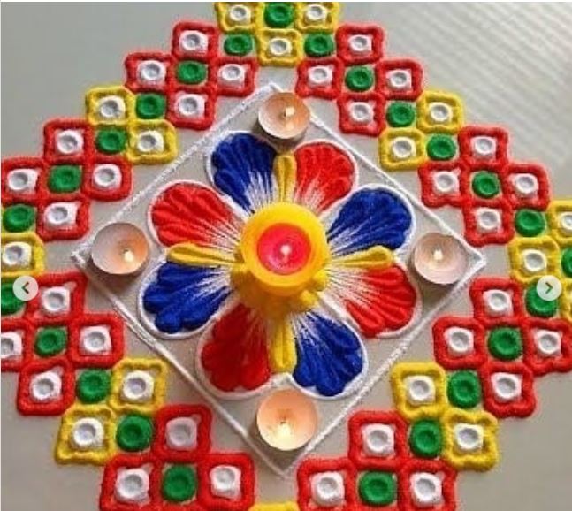 Diwali Rangoli Designs 2020 Images: लक्ष्मी-गणेश पूजा से पहले बनाएं सरल रंगोली डिजाइन, यहां से चुनें अपनी पसंद के कलरफुल रंगोली