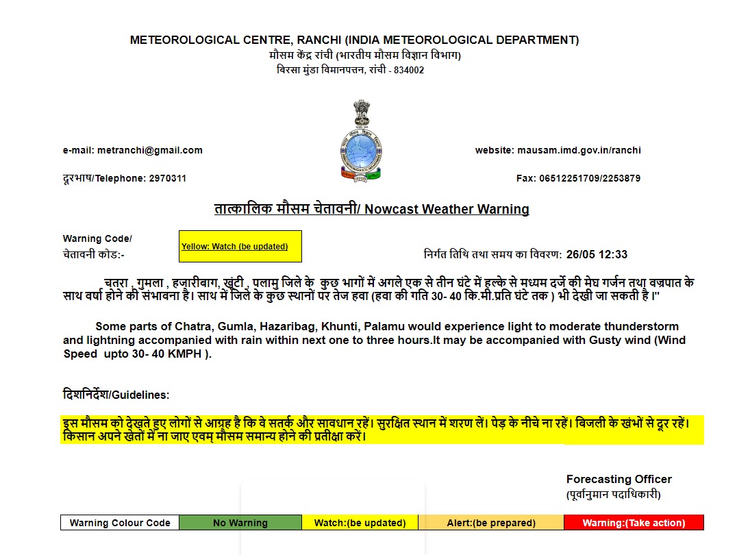 Weather Forecast Update : झारखंड-यूपी-बिहार में बारिश, जानें केरल में कब पहुंचेगा मॉनसून