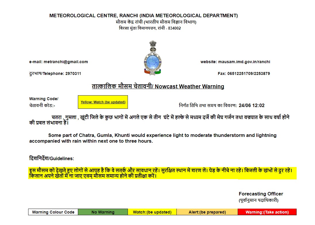 Weather Forecast Update: छत्तीसगढ़, महाराष्ट्र समेत इन राज्यों में अगले 24 घंटों के दौरान होगी बारिश