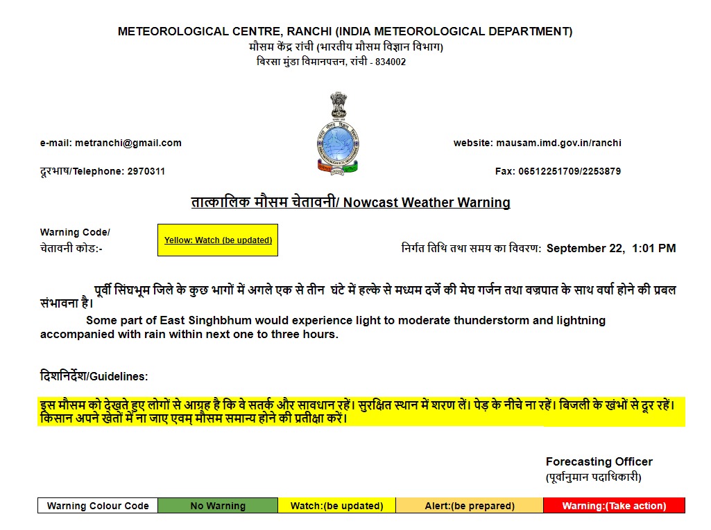 Weather Forecast Update: बिहार में बारिश के आसार, जानें दिल्ली-यूपी सहित अन्य राज्यों का माैसम