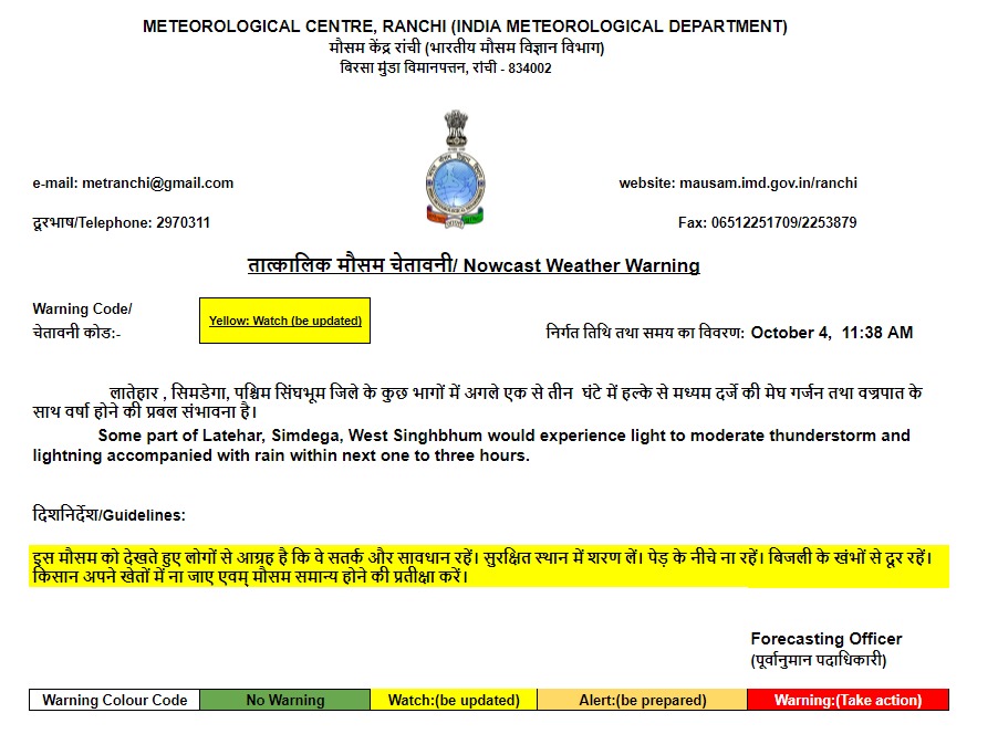 Weather Forecast: झारखंड में अभी बारिश से राहत नहीं, जानें अन्य राज्य के मौसम का हाल